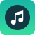 Music note in circle